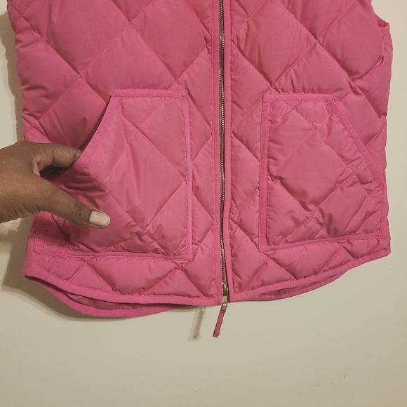 J. Crew | Women's Hot Pink Excursion Down Quilted Puffer Vest (Size Medium) - Picture 9 of 12